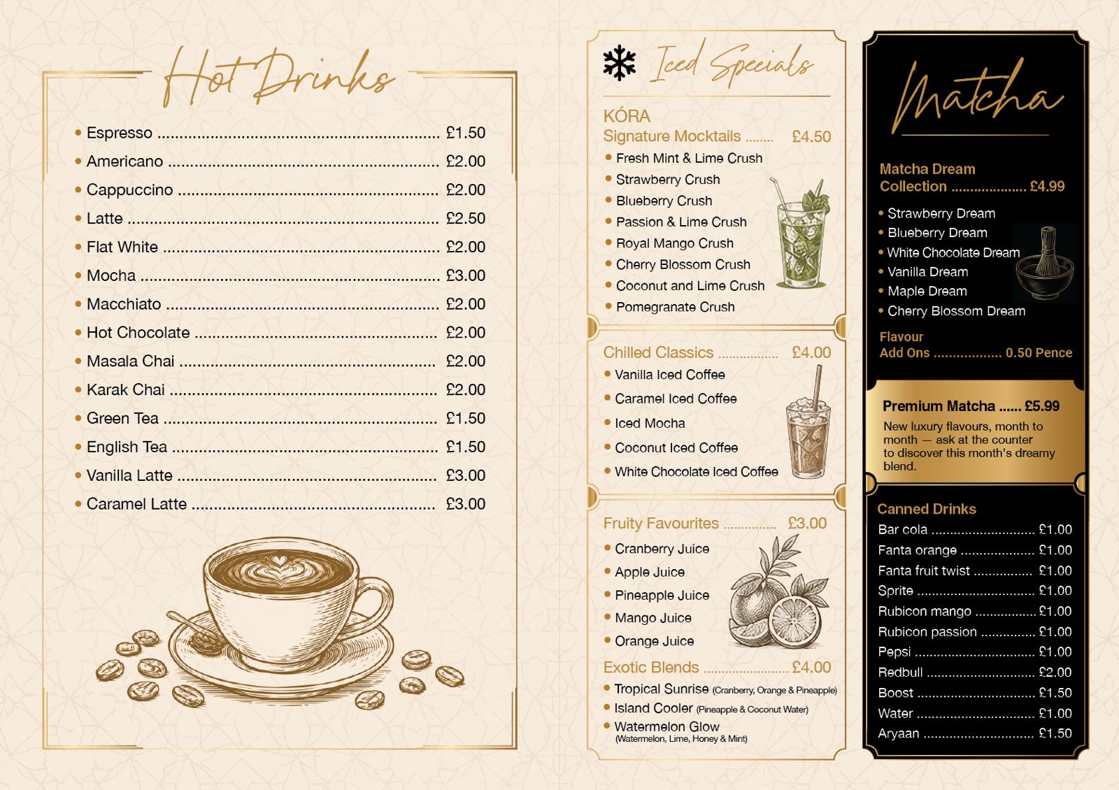 Kora Menu Page 2